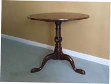 A Georgian country made oak tripod table