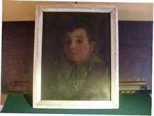 A 19thC oil of a boy