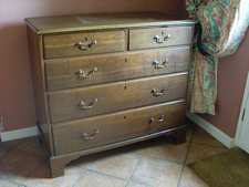 A Georgian oak chest