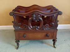 A 19thC mahogany canterbury