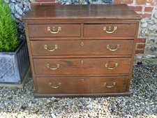 An 18thC french oak plateau based chest