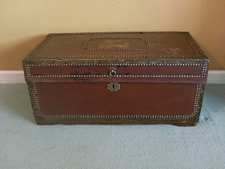 A Regency studded travelling trunk