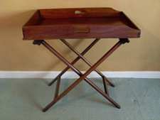 A Georgian butlers tray on stand