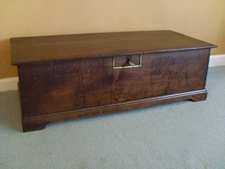 A Geo III blanket box coffer