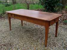 A 19thC French cherry farmhouse table