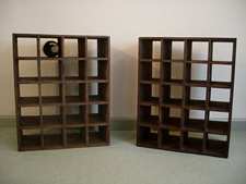 A pair of wine storage racks