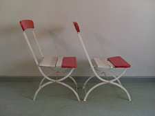 A pair of French cafe chairs