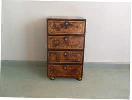 A 20thC leather files cabinet