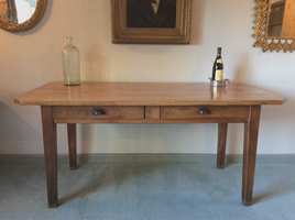 A superb 2 drawer cherry kitchen table