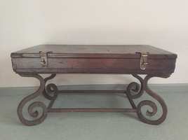 An antique military coffee table