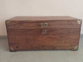 A 19thC camphor wood trunk