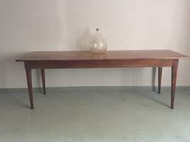 An 8 seater French cherry dining table
