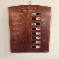 A 20thC Naval 'Ashore/Onboard' board