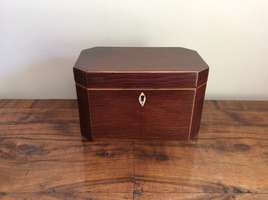 A Regency partridgewood tea caddy