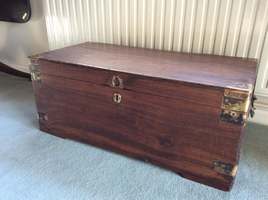 A large 19thC Camphor trunk