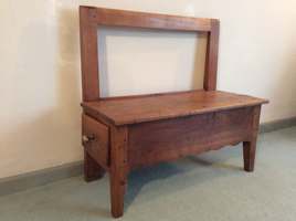 A French cherry inglenook bench