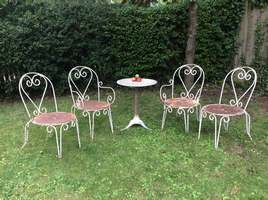 A set of French garden chairs