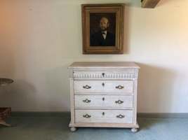 A Scandinavian limed chest