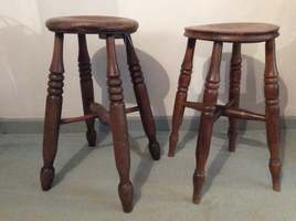 Two Victrorian tavern stools