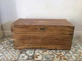 19thC camphorwood military trunk