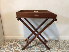 A 19thC butlers tray on stand