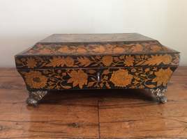 A Regency penwork box