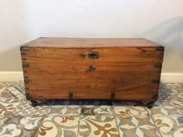 A 19thC Camphor campaign trunk