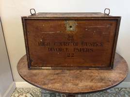 A toleware bedside trunk