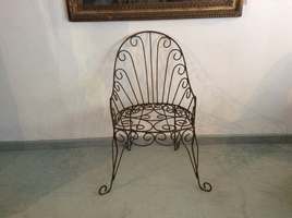 A 19thC wirework chair