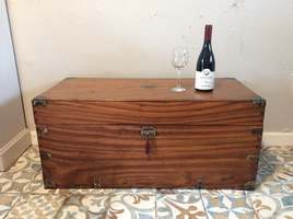 A camphor wood campaign trunk