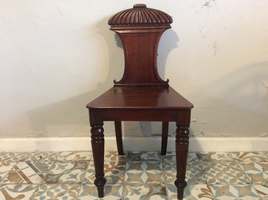 A late Georgian hall chair