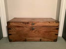A 19thC camphor campaign trunk