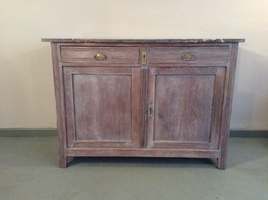 A limed oak French cupboard