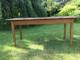 A rustic French farmhouse table