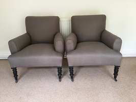 A pair of French armchairs