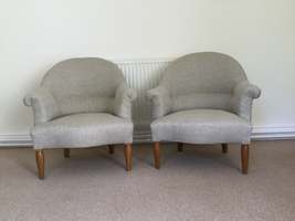 A pair of French armchairs