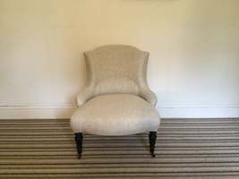 A 19thC French slipper chair