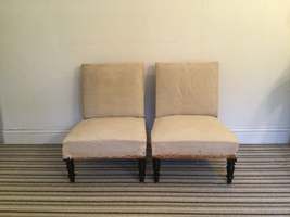 A pair of French side chairs