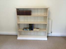 A Victorian painted pine bookcase