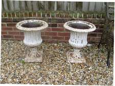 Victorian cast iron Urns