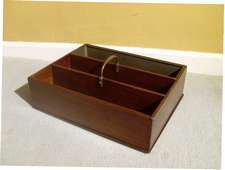 A Geo III 3 section cutlery tray