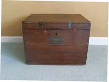 A small 19thC oak silver trunk