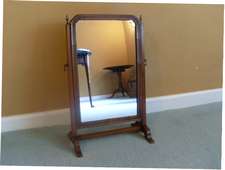 A Georgian swing toilet mirror